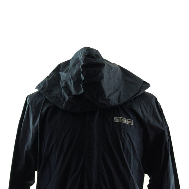 hood of Adidas Black Windbreaker Jacket