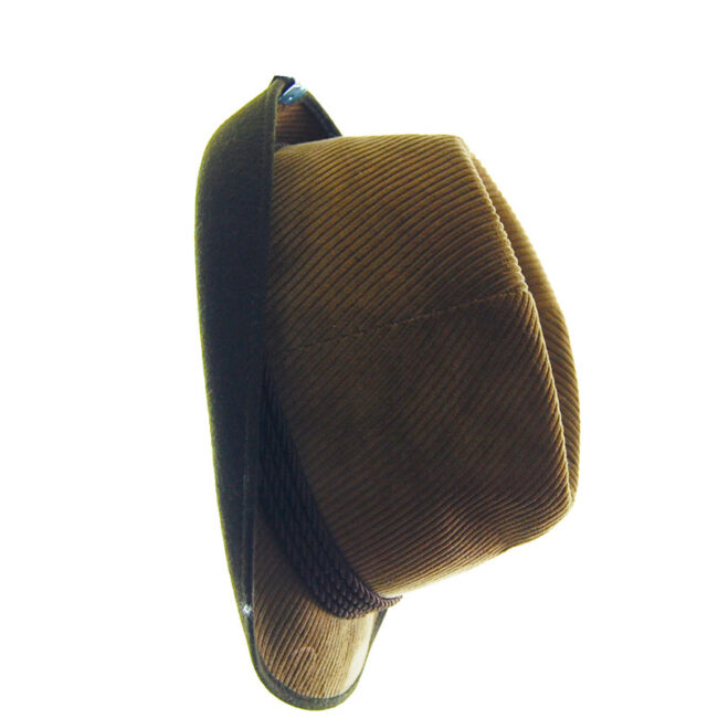 side of Mens Velvet Cord Austrian Style Hat