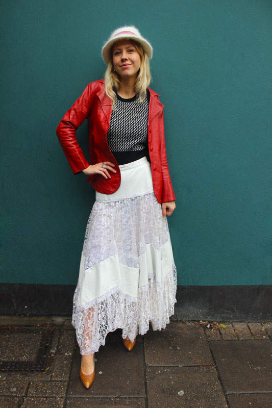 70s Vibrant Red Leather Jacket