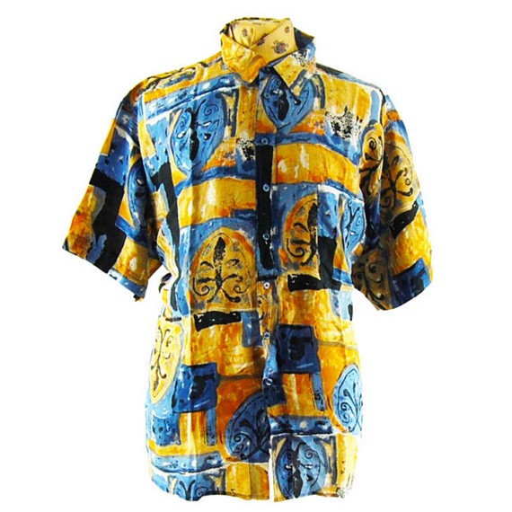 Mens retro silk shirts Heritage and reinvention Blue 17 Vintage Clothing