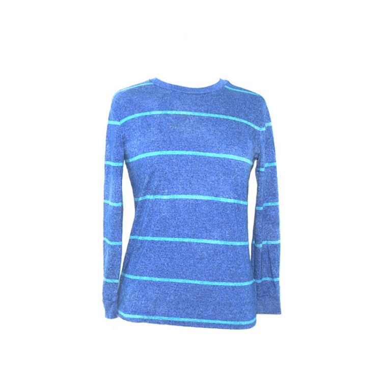 Multi-Tone Blue Long Sleeve Tee Shirt