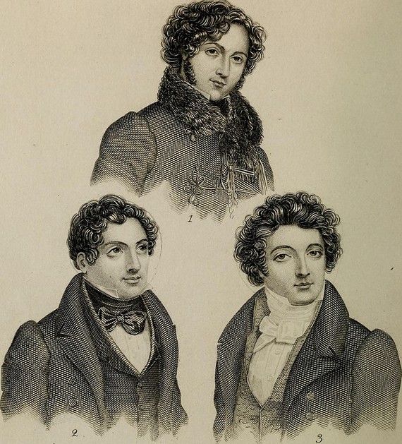 Shirt styles worn by Popular Musicians, 1836 Shirt styles worn by Popular Musicians, 1836