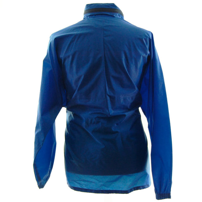 back of Adidas Blue Windbreaker Jacket