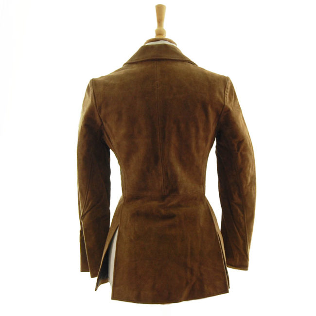 back of Brown Suede Leather Jacket