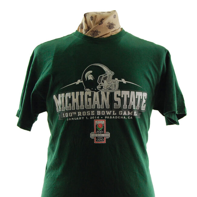close up of 100th Rose Bowl Game T Shirt