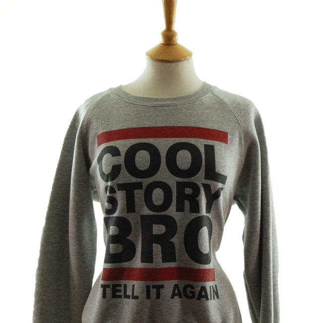 close up of Classic Cool Story Bro Sweater
