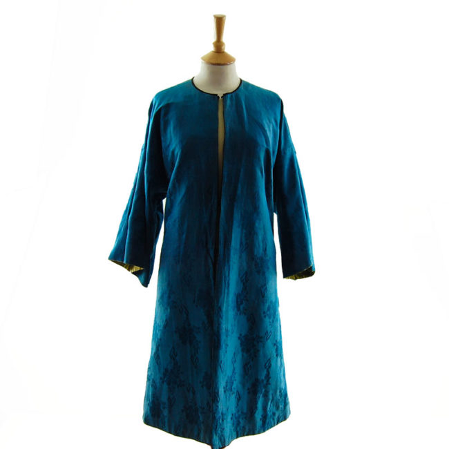 lining of Blue Silk Mandarin Robe