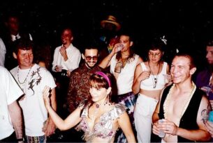 90s clothing - Party in Uptown New Orleans, 1991