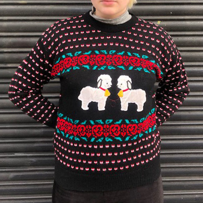 80s Womens Vintage Animal Jumper