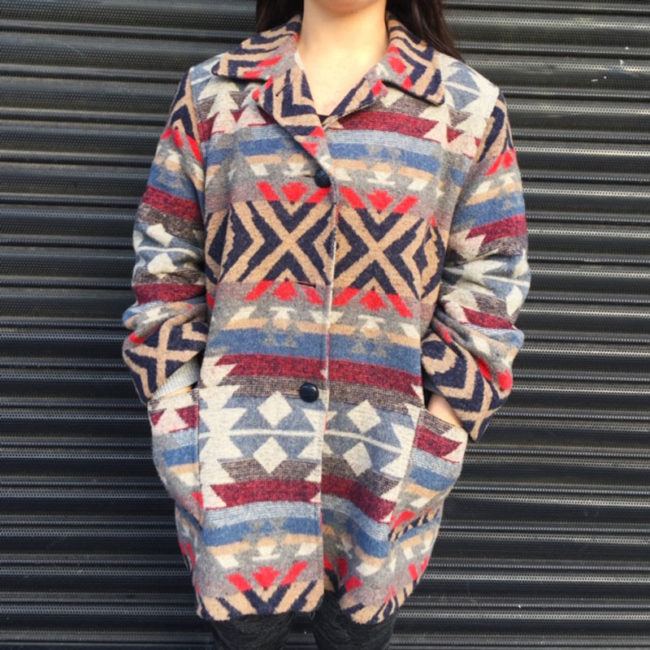 Womens Aztec Print Winter Coat