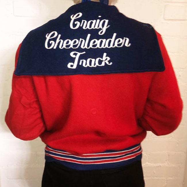 back of High School Baseball Jacket