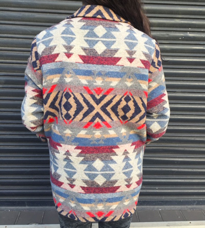 Womens Aztec Print Winter Coat Uk 12, Winter Coats Pattern For Ladies 2020 Uk