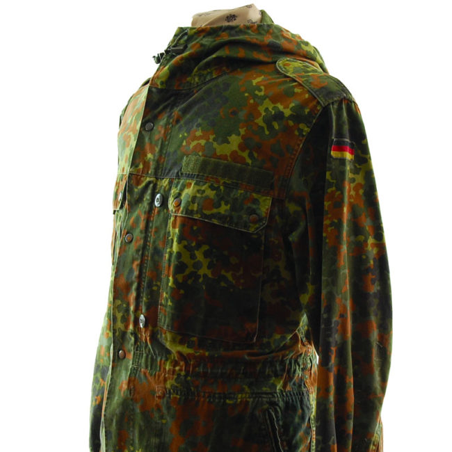 close side of 1991 German Flecktarn Camo Jacket