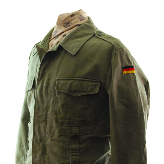 close side of Army Green German Military Jacket