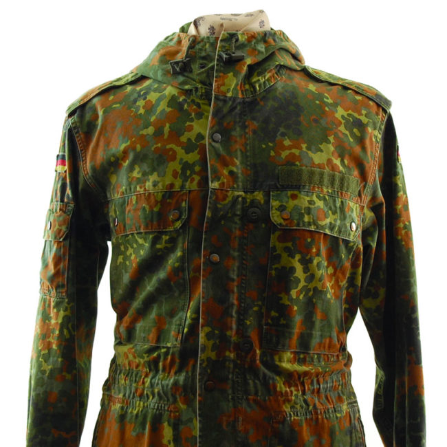 close up of 1991 German Flecktarn Camo Jacket