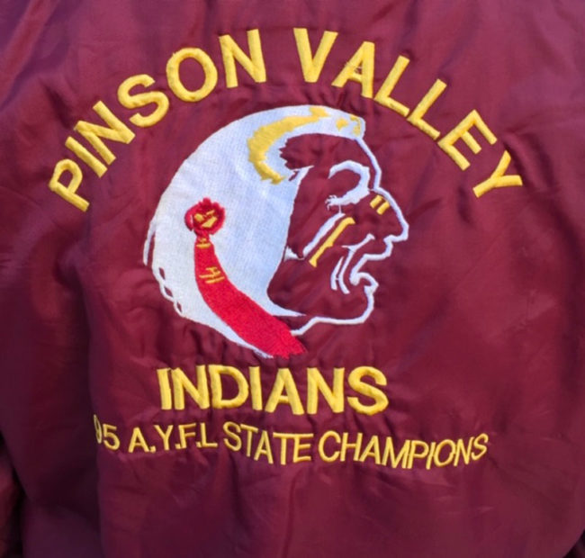 close up of Pinson Valley Indians Baseball Jacket