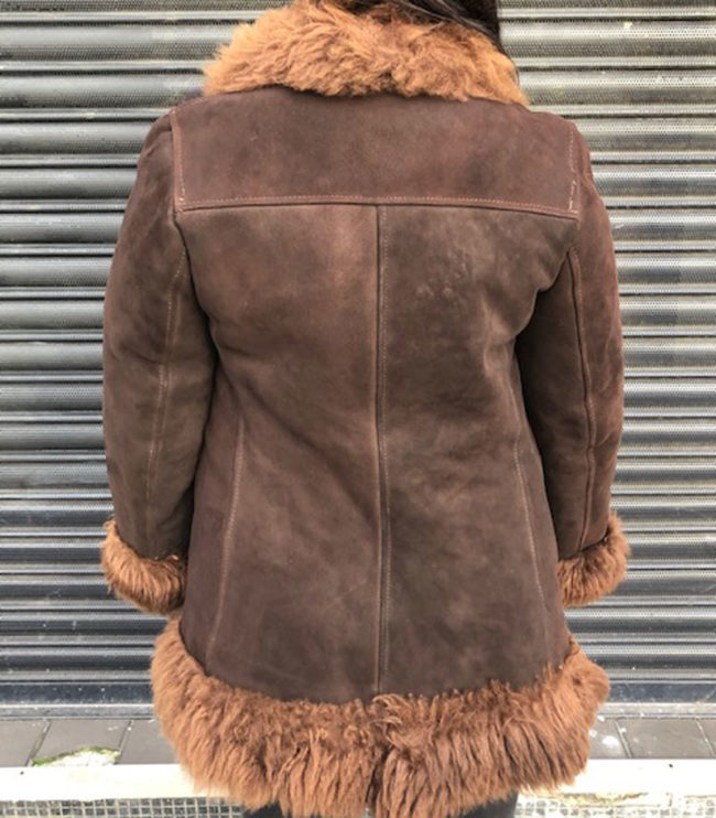 back of 70s Afghan Inspired Sheepskin Jacket