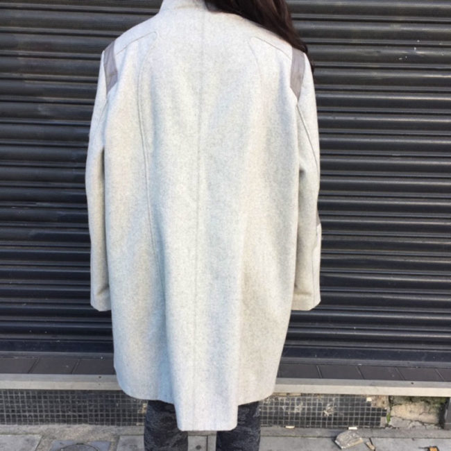 back of Calvin Klein Asymmetrical Coat