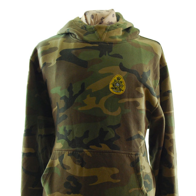 close up of Kosumo Street Fighter Camouflage Hoodie