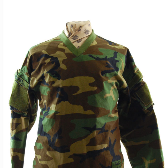 closeup of T.A.C Camouflage Long Sleeve Top