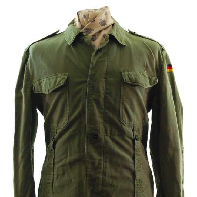 close up of Vintage German Military Jacket