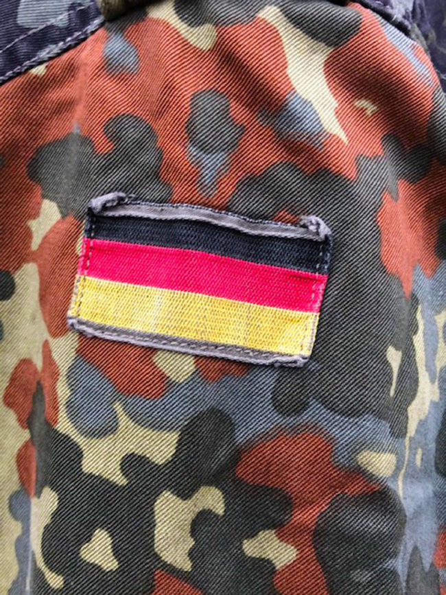 flag on East German Flecktarn Camouflage Jacket