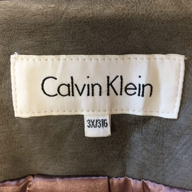 label for Calvin Klein Asymmetrical Coat