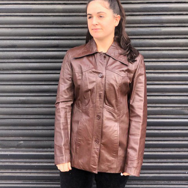 70s Real Brown Leather Jacket