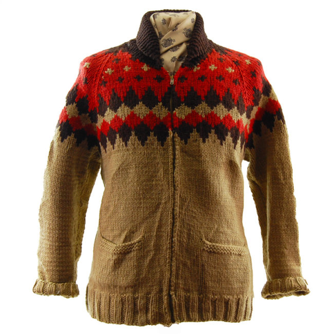 Classic Canadian Buffalo Cardigan