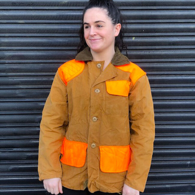 Florescent Orange And Canvas Hunting Jacket