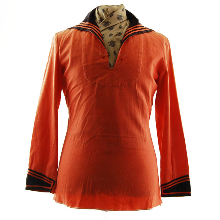 Bright Orange Bib Sailor Top