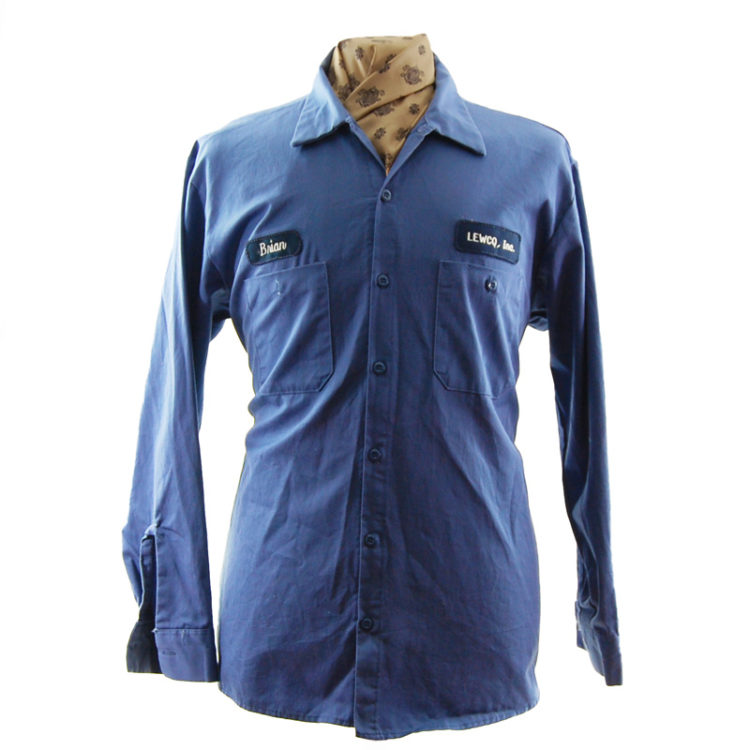 Mens Blue Cintas Work Shirt