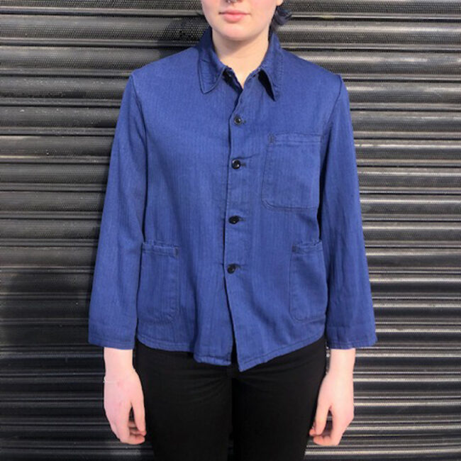 80s Navy Blue Cotton Shirt