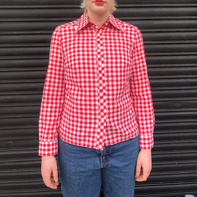 Red And White Gingham Shirt