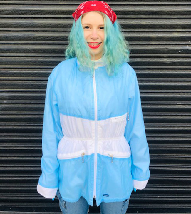 Rodeo Blue And White Windbreaker Jacket