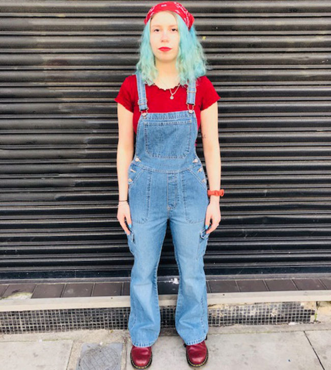 Vintage Flared Denim Dungarees