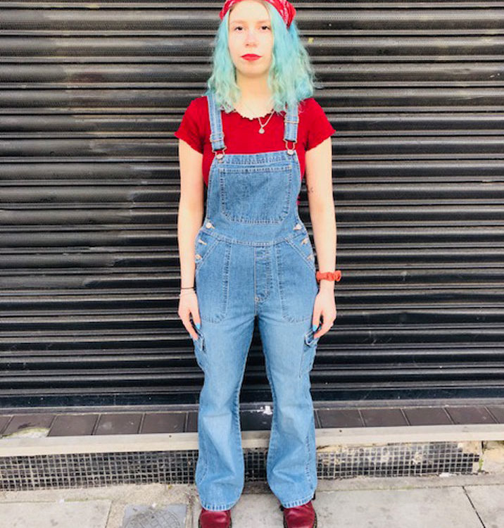 Vintage Flared Denim Dungarees