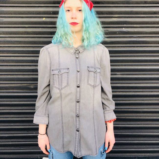 Womens Burberry Grey Denim Shirt