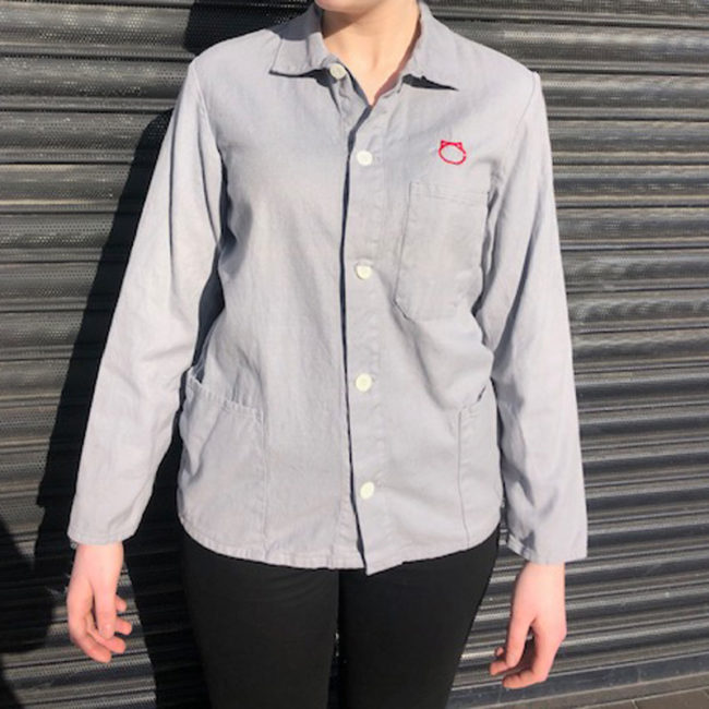 Womens Grey Cotton Shirt