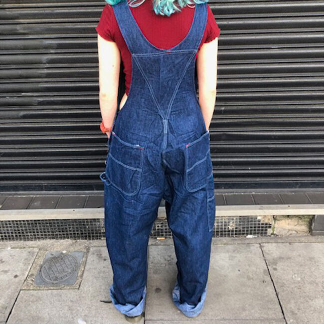 back of Big Mac JC Penney Denim Dungarees