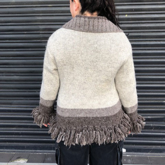 back of Kyber Outerwear Womens Cardigan