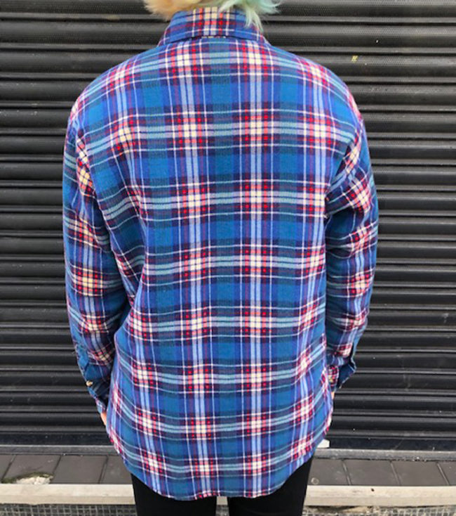 back of Northwest Territory Blue Checkered Shirt