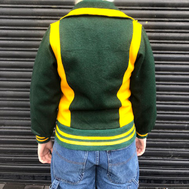 back of Vintage Wool Baseball Jacket