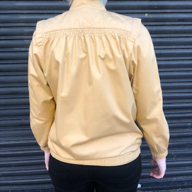 back of Womens Gold Cream Coloured Jacket