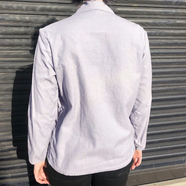 back of Womens Grey Cotton Shirt