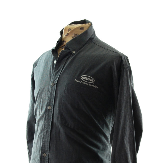 close side of Grey Dunbrooke Work Shirt