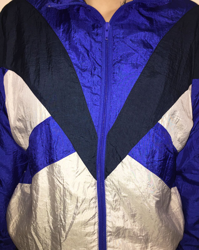 90s Sports Wear Jacket - UK 10 - Blue 17 Vintage Clothing