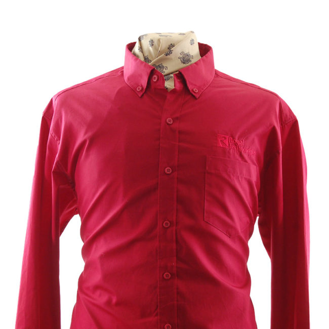 close up of Red Royal Technologies Work Shirt