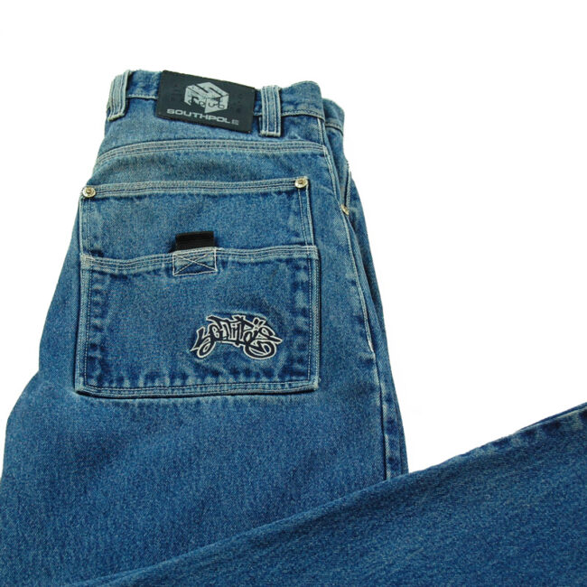 close up of Southpole Loose Fit Carpenter Jeans