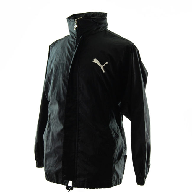 side of Puma Black Block-Colour Windbreaker